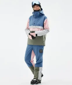Skibroeken>DOPE SNOW Blizzard Track W BlueSteel/LightGrey/SoftPink/Greenish
