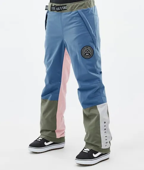 Snowboard Broeken>DOPE SNOW Blizzard Track W BlueSteel/LightGrey/SoftPink/Greenish