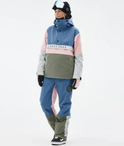 Snowboard Broeken>DOPE SNOW Blizzard Track W BlueSteel/LightGrey/SoftPink/Greenish