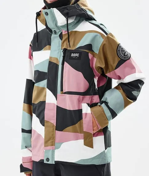 Snowboard Jassen>DOPE SNOW Blizzard W Full Zip ShardsGoldMutedPink