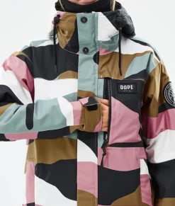 Snowboard Jassen>DOPE SNOW Blizzard W Full Zip ShardsGoldMutedPink