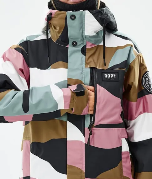 Snowboard Jassen>DOPE SNOW Blizzard W Full Zip ShardsGoldMutedPink