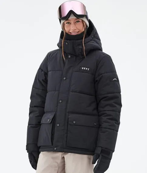 Snowboard Jassen>DOPE SNOW Puffer W Full Zip Black