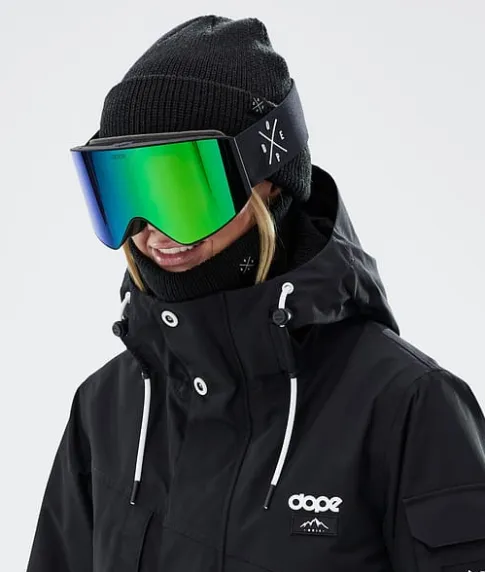 Skibrillen|Skibrillen>DOPE SNOW Sight 2023 BlackW/BlackGreenMirror